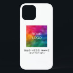 promotionele zakelijke Logo-Sjabloon Case-Mate iPhone Case<br><div class="desc">Upload uw bedrijf Business Logo Hier  Modern Elegant Minimalistische Sjabloon Witte Telefoon Cases & Accessoires / iPhone Cases / Barely There Style Apple iPhone 12 Hoesje.</div>