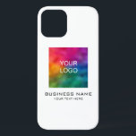 promotionele zakelijke Logo-Sjabloon Case-Mate iPhone Case<br><div class="desc">Upload uw bedrijf Business Logo Hier  Modern Elegant Minimalistische Sjabloon Witte Telefoon Cases & Accessoires / iPhone Cases / Barely There Style Apple iPhone 12 Hoesje.</div>