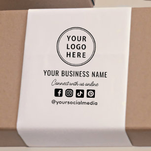 Promotionele Zakelijke Logo Sociale Media Zelfinktende Stempel