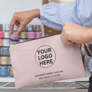 Promotionele zakelijke Logo & tekst Blush Pink Etui