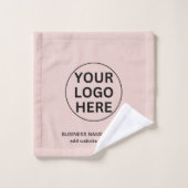 Promotionele zakelijke Logo & tekst Blush Pink mer Bad Handdoek (Wasdoekje)