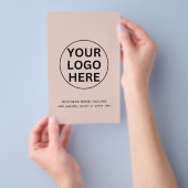 Promotionele Zakelijke Logo & Tekst Clean Blush Pi Flyer (Hand)
