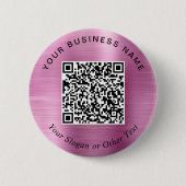 Promotionele Zakelijke QR Code Roze Speldje (Voorkant)