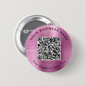 Promotionele Zakelijke QR Code Roze Speldje (Voorkant /achterkant)