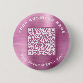 Promotionele Zakelijke QR Code Roze Speldje (Voorkant)
