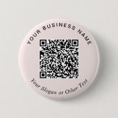 Promotionele Zakelijke Roze QR-code Speldje (Voorkant)