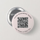 Promotionele Zakelijke Roze QR-code Speldje (Voorkant /achterkant)