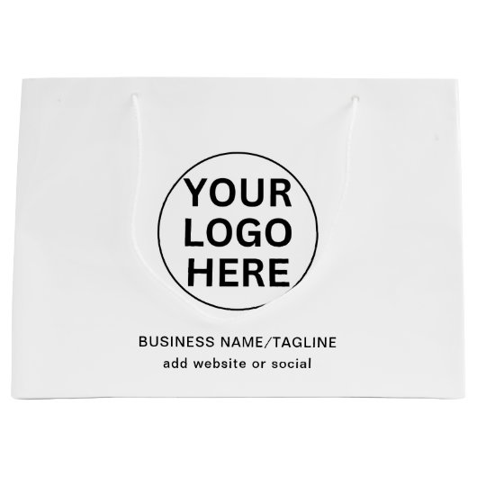 Promotionele zwart-wit zakelijke Logo & tekst Groot Cadeauzakje (Voorkant)