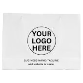 Promotionele zwart-wit zakelijke Logo & tekst Groot Cadeauzakje (Achterkant)