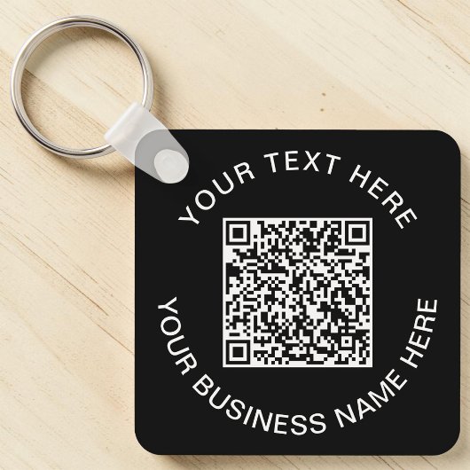 Promotionele Zwarte QR Code Sleutelhanger