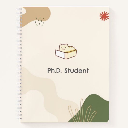 Promovendus Spiraal Notebook-Funny Kat- Notitieboek (Voorkant)