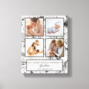  promoveren naar grootma Blush Photo Collage Canvas Afdruk