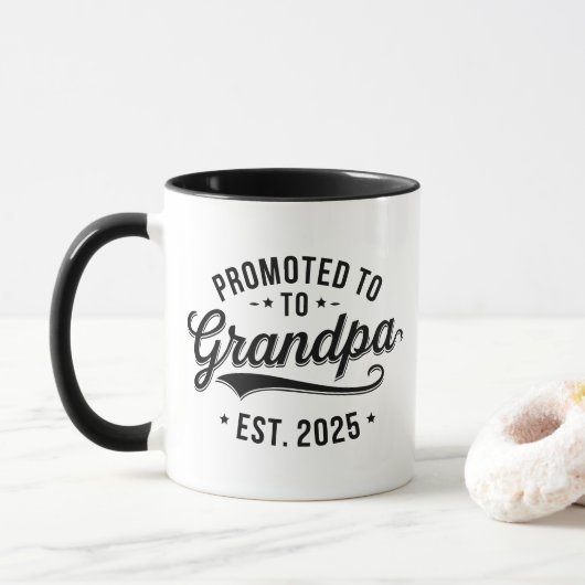 Promoveren naar opa - Nieuwe opa Gift Mok (Met donut)