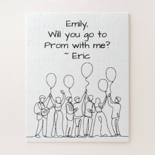 Promposal Ga je met mij naar het schoolbal? Lijn Legpuzzel