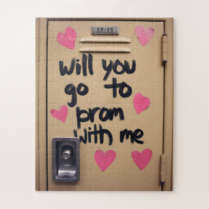 Promposal Ga met mij naar het schoolbal vraag fo Legpuzzel