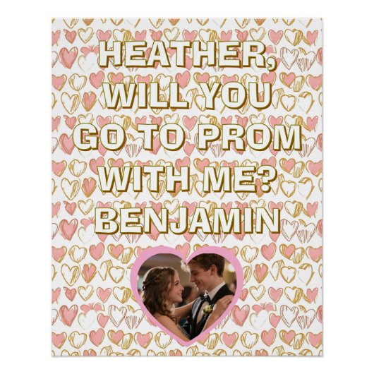 Promposal | Go to Prom with Me Question Photo Perfect Poster (Voorkant)