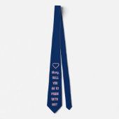 PromPosal Prom Proposal Heart Sjabloon Stropdas (Voorkant)