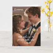 Promposal | Will You go to Prom with Me? Photo Kaart (Gele Bloem)