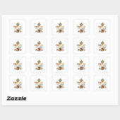 Prompt Eerst Paniek Later Grappige Ai Robot Vierkante Sticker (Vel)