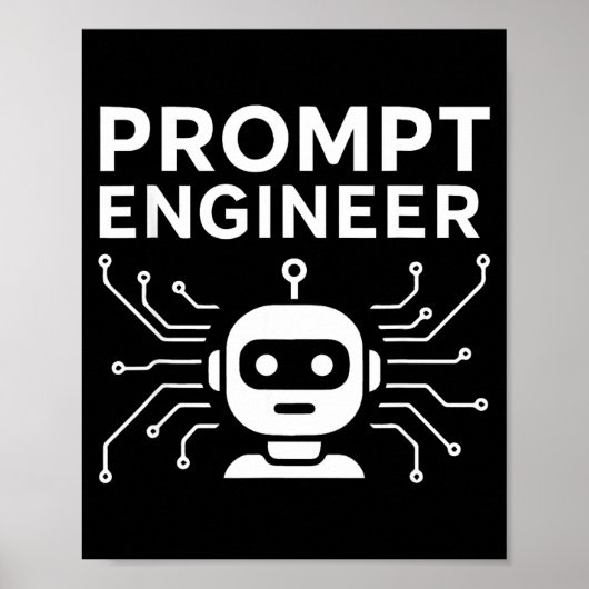 Prompt Engineer Apparel Funny Ai Tech Humor Gift Poster (Voorkant)