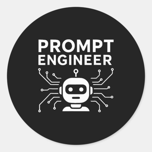 Prompt Engineer Apparel Funny Ai Tech Humor Gift  Ronde Sticker (Voorkant)