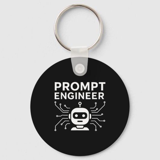 Prompt Engineer Kleding Grappige Ai Tech Humor Cad Sleutelhanger (Voorkant)