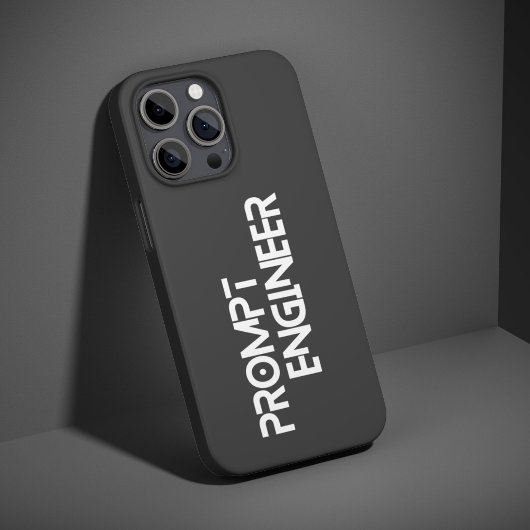 Prompt engineer minimalist quote iPhone hoesje