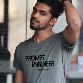 Prompt engineer minimalist quote t-shirt