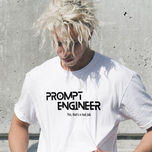 Prompt engineer minimalist quote t-shirt