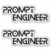 Prompt engineer minimalistische quote sticker (Voorkant)