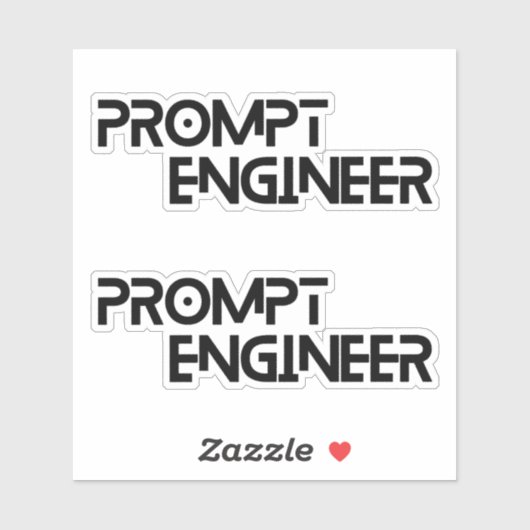 Prompt engineer minimalistische quote sticker (Vel)