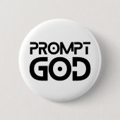 Prompt Engineer Prompt God AI Tech Prompt Meester Ronde Button 5,7 Cm (Voorkant)