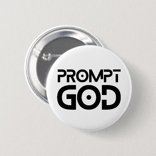 Prompt Engineer Prompt God AI Tech Prompt Meester Ronde Button 5,7 Cm (Voorkant /achterkant)