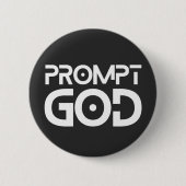 Prompt Engineer Prompt God AI Tech Prompt Meester Ronde Button 5,7 Cm (Voorkant)