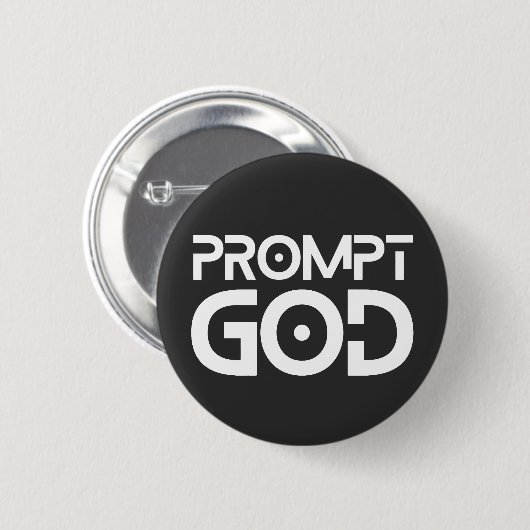 Prompt Engineer Prompt God AI Tech Prompt Meester Ronde Button 5,7 Cm (Voorkant /achterkant)
