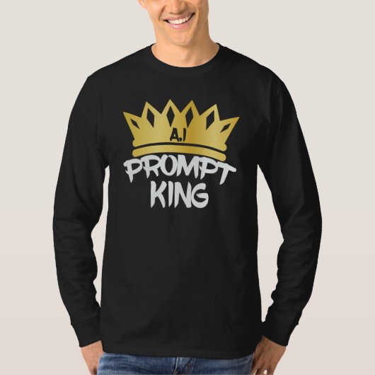Prompt King Machine Learning Data Leer Compute T-shirt (Voorkant)