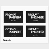 Prompt minimalistische offerte voor technicus rechthoekige sticker (Vel)