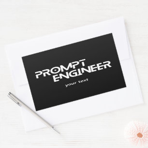 Prompt minimalistische offerte voor technicus rechthoekige sticker