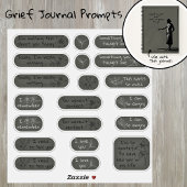 Prompt voor Grey Loss Grief Journal Sticker