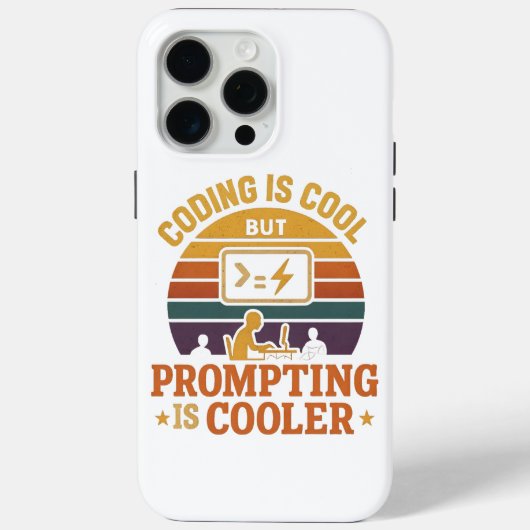 Prompting Beats Coding iPhone Case | Tech Humor (Achterkant)