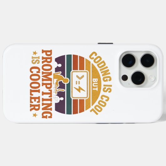 Prompting Beats Coding iPhone Hoesje | Tech Humor (Achterkant (horizontaal))