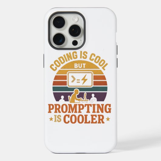 Prompting Beats Coding iPhone Hoesje | Tech Humor 15 Pro Max Case (Achterkant)