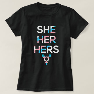 Prondes haar haar transgender Pride Symbol MTF T-shirt