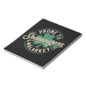 Prone to Shenanigans & Malarkey St Patrick's Day Notitieblok (Linkerzijde)