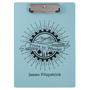Prone to Wander Traveler Klembord