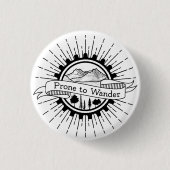 Prone to Wander Traveler Ronde Button 3,2 Cm (Voorkant)