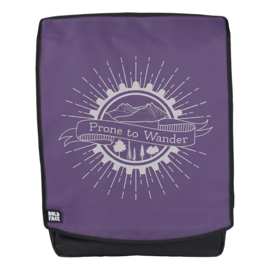 Prone to Wander Traveler Rugtassen (Voorkant)