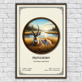 Pronghorn (Amerikaanse Antilope) Zoölogie Serie Poster