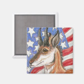 Pronghorn Antelope Americana Wildlife Art Magneet (Voorkant / Achterkant)