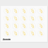 Pronghorn Antelope in Swish Drawing Style Ronde Sticker (Vel)